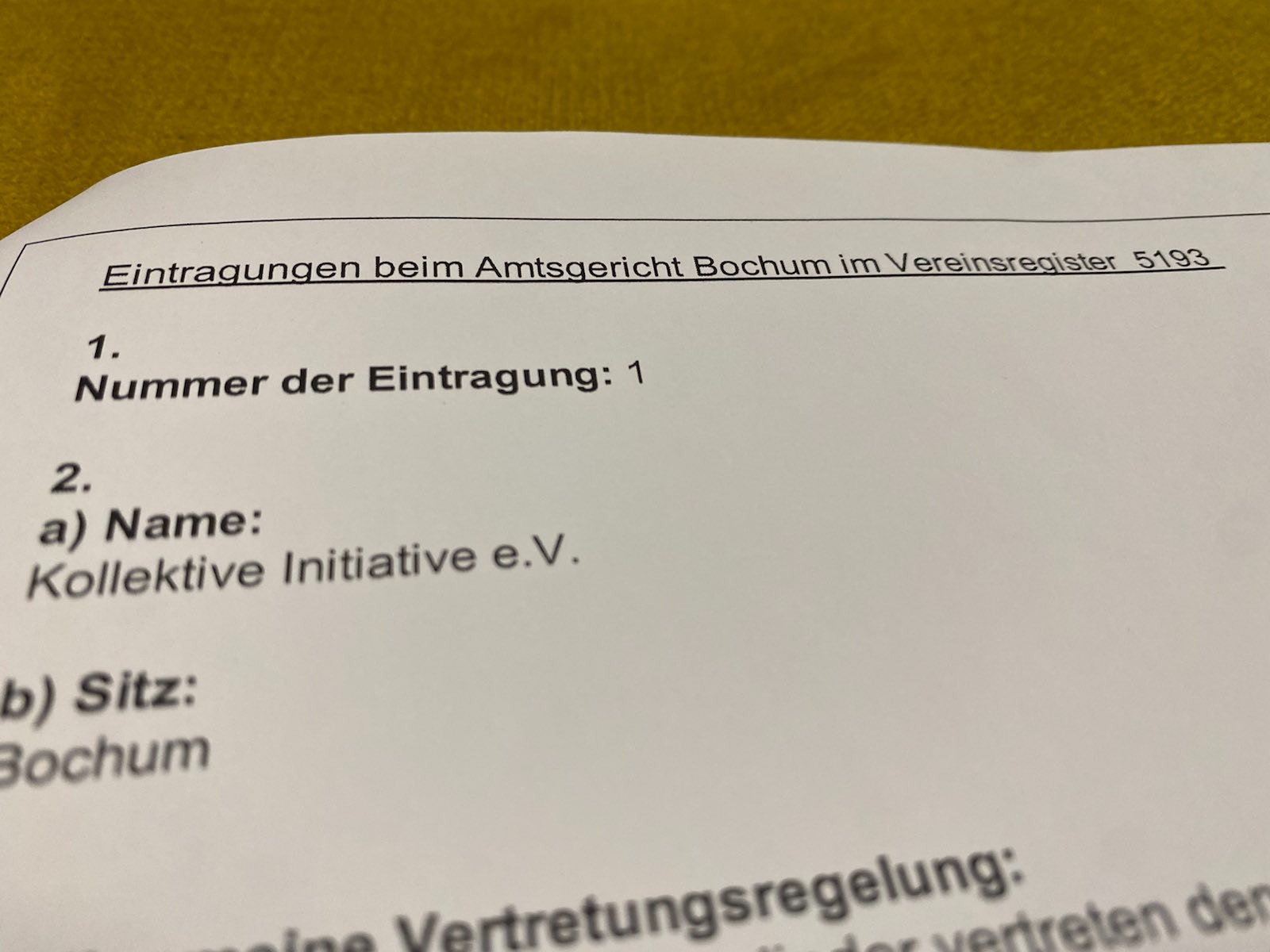 Rückblick 20. Mai 2022: Wir sind ein eingetragener Verein